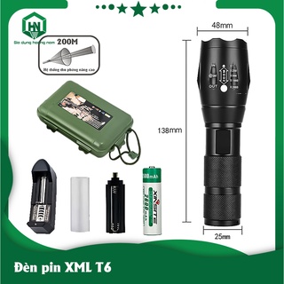 Đèn pin siêu sáng ultrafire led cree xml t6 cao cấp hợp kim chống nước full box