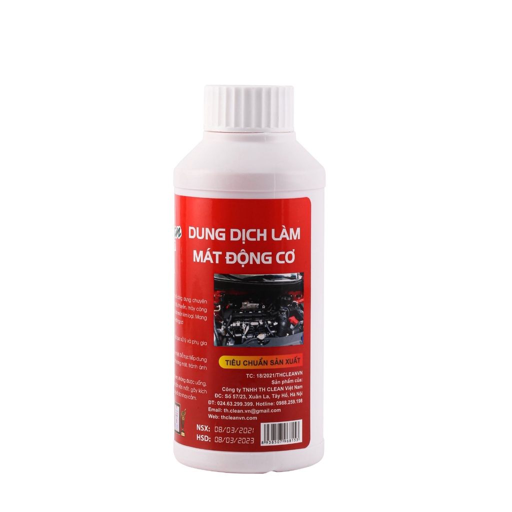 Nước làm mát ô tô, xe máy,Nước làm mát động cơ TH CLEAN chuyên dụng chai 500ml sử dụng cho mọi loại xe