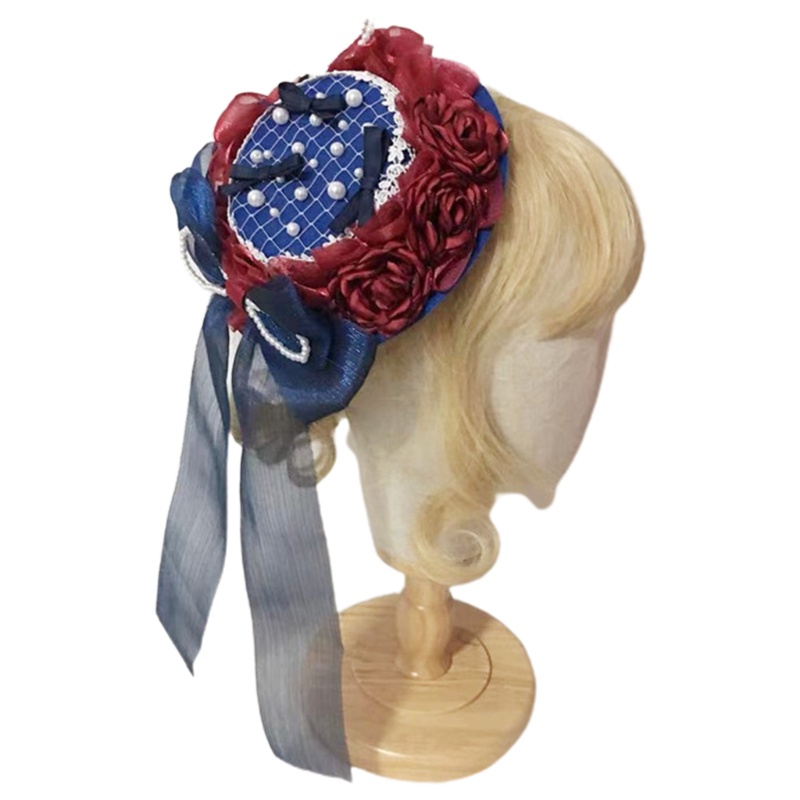 Flgo Băng Đô Ren Lưới Đính Nơ Phong Cách Lolita Ngọt Ngào