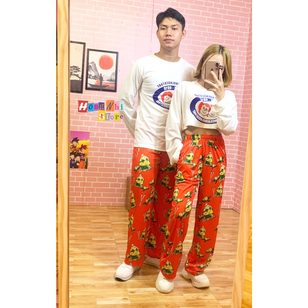 Quần Hoạt Hình Dài Bánh Tráng Trộn Ống Rộng Cartoon Pant V2 Oversize Ulzzang Unisex - MM