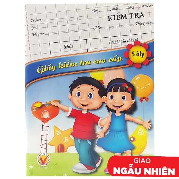 Giấy Kiểm Tra 5 Ô ly CNCLC (Mẫu Bao Bì Giao Ngẫu Nhiên)