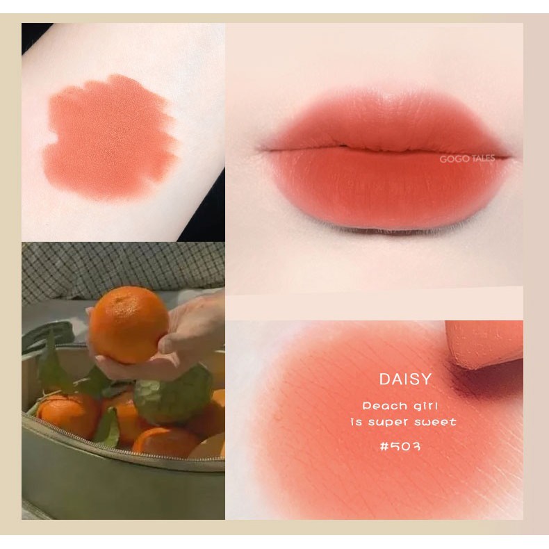 Son Lì Mịn Môi GOGOTALES GT185 Daisy Cúc Hoa Mi [GOGO TALES ] | BigBuy360 - bigbuy360.vn