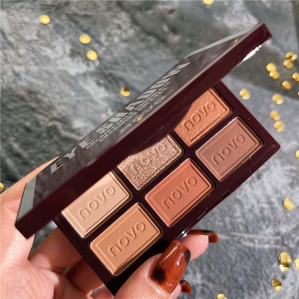 OCEANMAP Bảng Phấn Mắt NOVO Không Nhòe Chống Thấm Nước Lấp Lánh