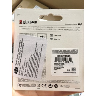 Thẻ nhớ Kingston 16gb tốc độ 100Mb/s