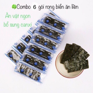 Combo 6 túi rong biển ăn liền ăn vặt bổ sung canxi