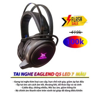 Tai nghe eaglend q5 led 7 màu - hàng đã qua sử dụng