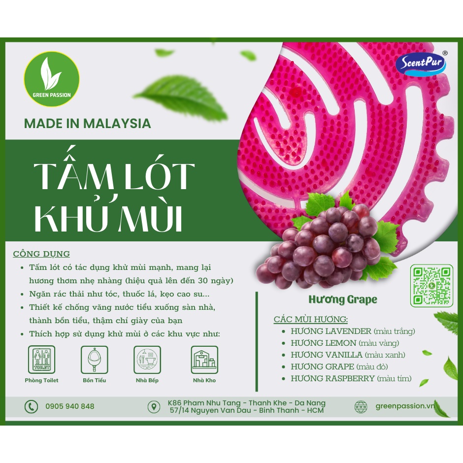 Tấm lót khử mùi đa năng ScentPur