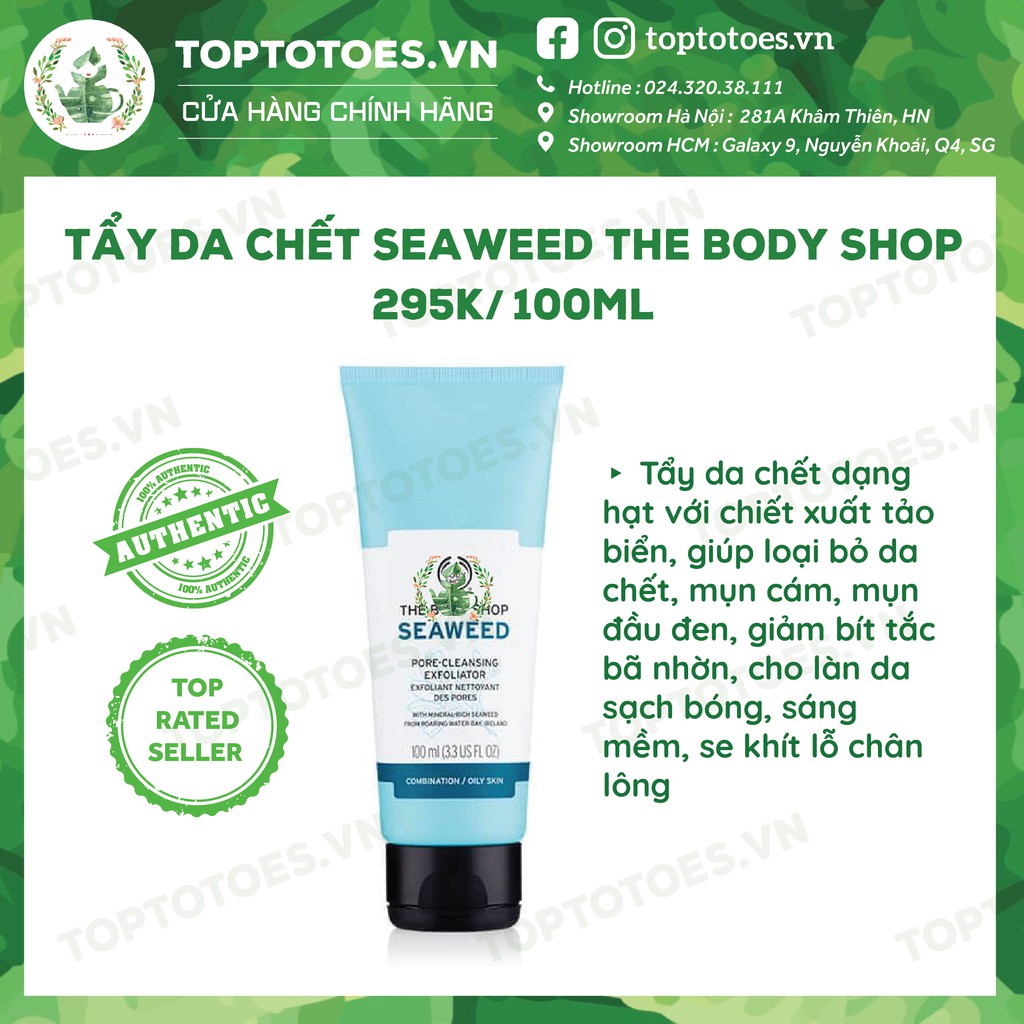 Gel rửa mặt The Body Shop Seaweed Deep Cleansing làm sạch sâu, kiềm dầu, ngừa mụn | BigBuy360 - bigbuy360.vn
