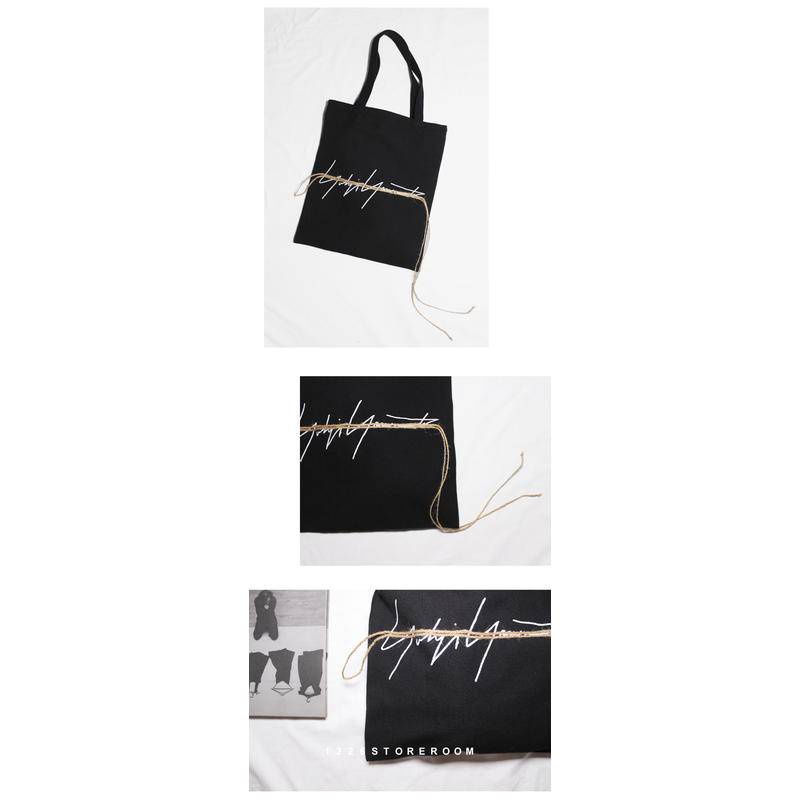 Yohji Túi vải Màu Đen Có Chữ Ký yamamoto