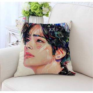 Vỏ Gối Vuông In Hình Các Thành Viên Nhóm Bts