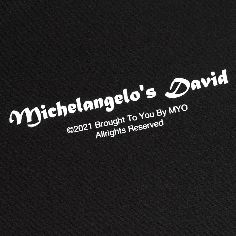 Áo Phông Nam Cao Cấp MYO Vải Cotton In Hình Michelangelo's David