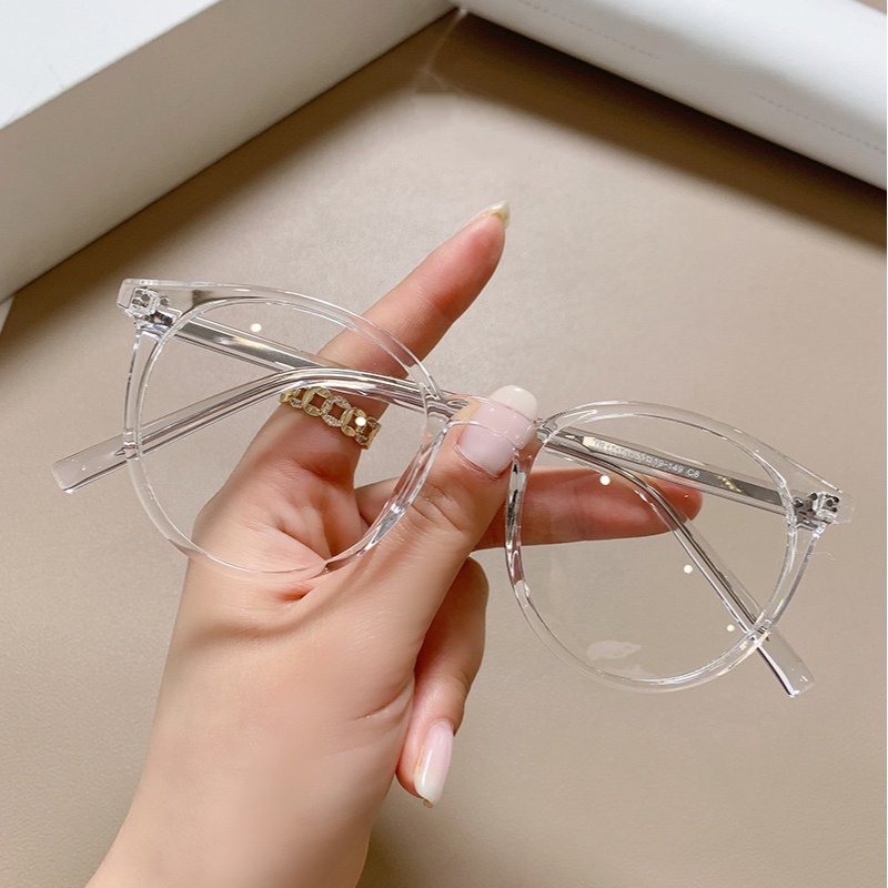 Kính cận nam nữ VIENDO gọng tròn nhựa dẻo đổi màu chống ánh sáng xanh chống tia UV thời trang