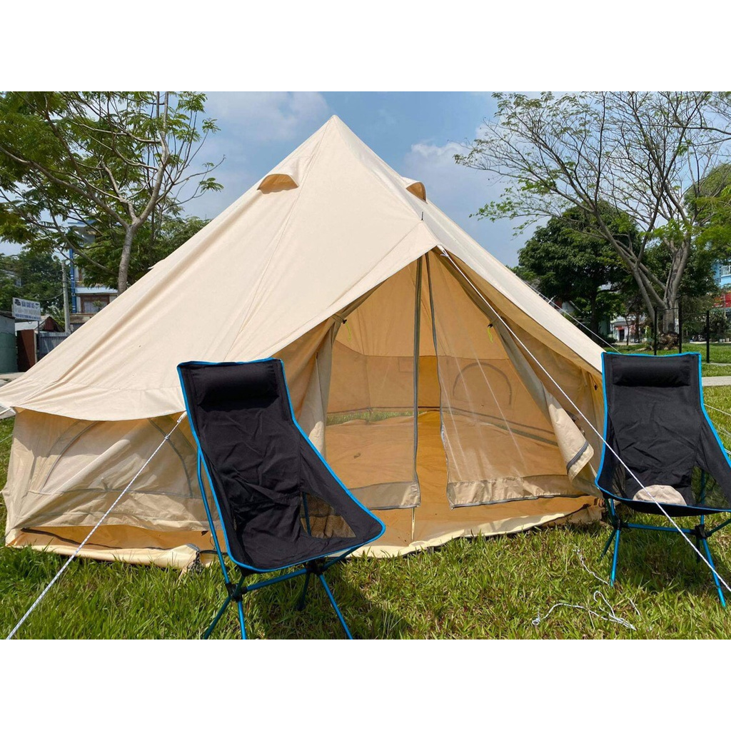 Lều cắm trại Mông cổ du lịch dã ngoại lều tròn phong cách Glamping campout A055