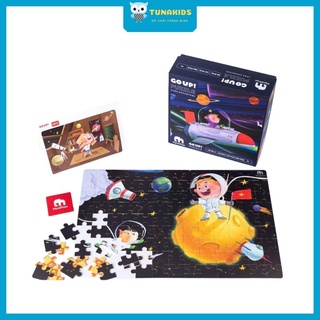 Bộ xếp hình cho bé bằng giấy cứng cao cấp chủ đề Khám phá vũ trụ với 3 Cấp độ 96-117-126 mảnh ghép MyndToys