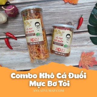 [ANVATVUMAP - NHÀ LÀM 100%] COMBO Khô Cá Đuối - Mực Bơ Tỏi Thơm Ngon Hấp Dẫn (Giá Ưu Đãi)