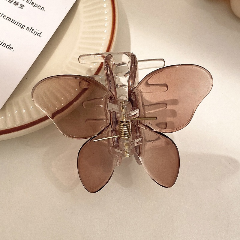 Kẹp tóc nhựa acrylic thiết kế hình cánh bướm