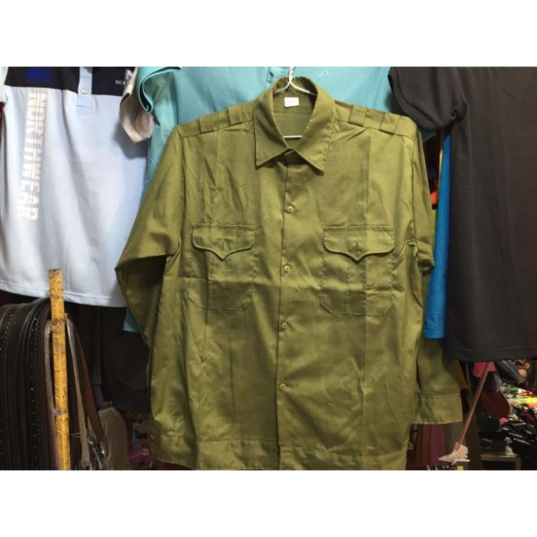 Free ship  Áo Lao Động Xanh Rêu