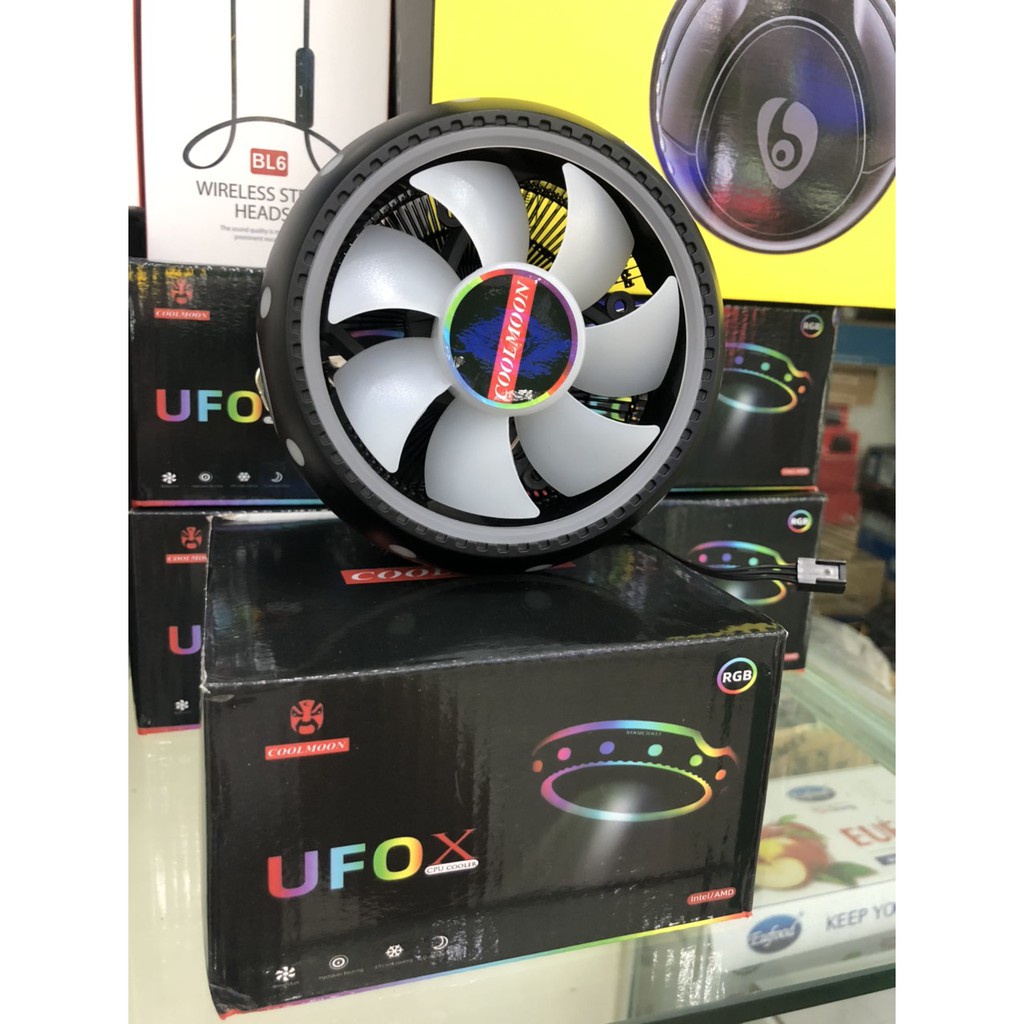 Quạt Tản Nhiệt, Fan Làm Mát Máy Tính  LED CPU/Case Đa Năng UFO VSP LED Đổi Màu