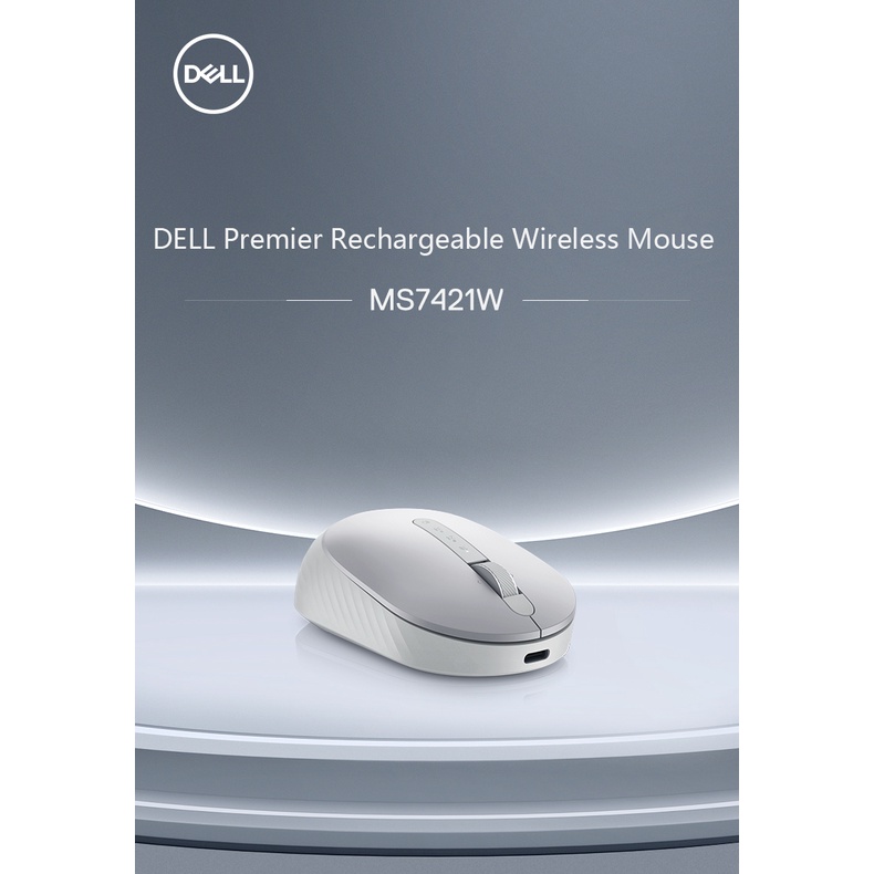 Chuột Dell MS7421W Premier Rechargeable Wireless Mouse - không dây pin sạc kết nối 3 máy: USB & Bluetooth MS 7421W 7421