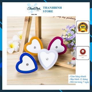 ĐÈN NGỦ LED CẢM BIẾN ÁNH SÁNG TỰ ĐỘNG HÌNH TRÁI TIM- NHIỀU MÀU