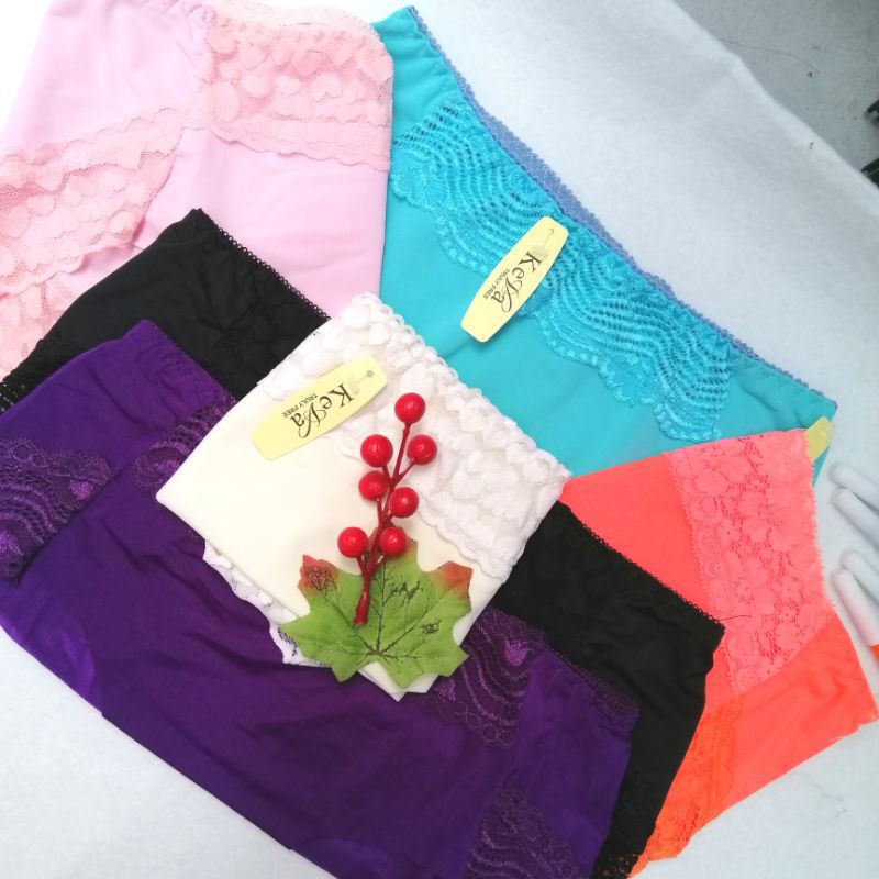 Quần Lót Nữ Su Thun Lạnh Phối Ren Cạp Cao 40kg đến 60kg | BigBuy360 - bigbuy360.vn