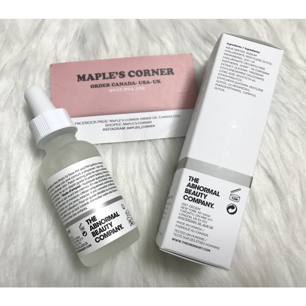 The Ordinary Hyaluronic Acid 2% +B5 Cấp ẩm hồi phục da