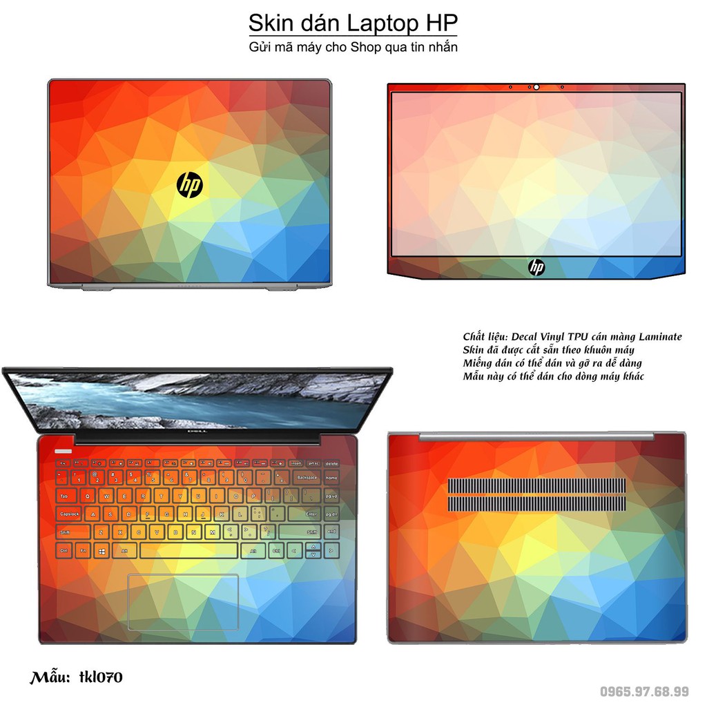 Skin dán Laptop HP in hình thiết kế _nhiều mẫu 7 (inbox mã máy cho Shop)