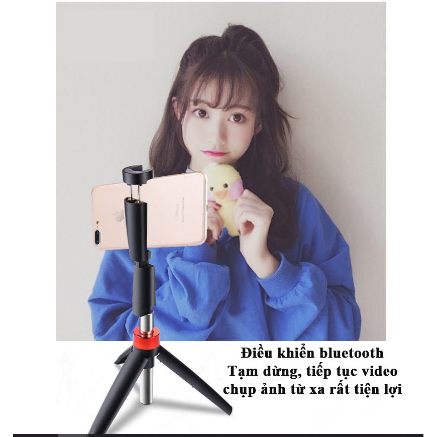 Gậy tự sướng bluetooth và chân tripod livestream, quay tiktok cao cấp. Dài 80cm, dùng cho cả ios và android