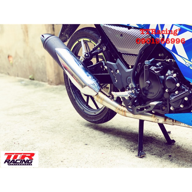 Fullset pô đen có vỹ Suzuki Raider SatriaFi [ Tặng adapter]