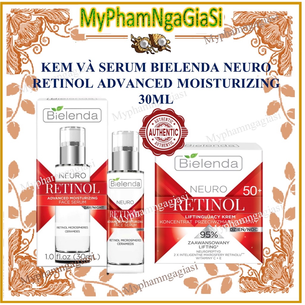 Kem/ Serum Bielenda Retinol Neuro trẻ hoá, làm da căng bóng, mờ thâm sẹo