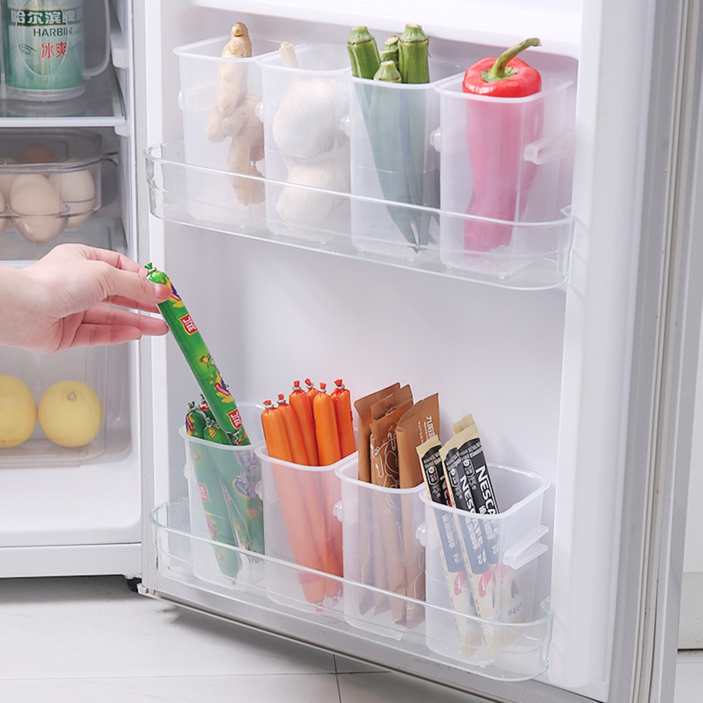 Hộp Đựng Đồ Dùng Đa Năng Gắn Cửa Tủ Lạnh Nhà Bếp Tiết Kiệm Không Gian
