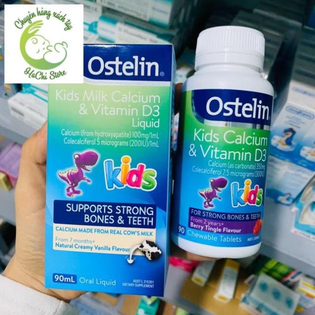 Sản phẩm Ostelin kids calcium & vitamin D3 90 chewable tablets