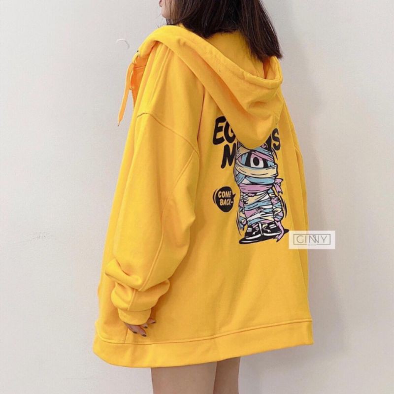 [Giá siêu rẻ] Áo khoác nỉ zip form rộng họa tiết xác ướp, đa dạng màu sắc | BigBuy360 - bigbuy360.vn