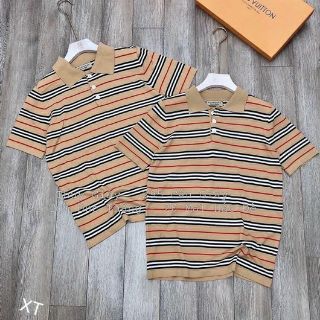Áo phông kẻ cổ bẻ