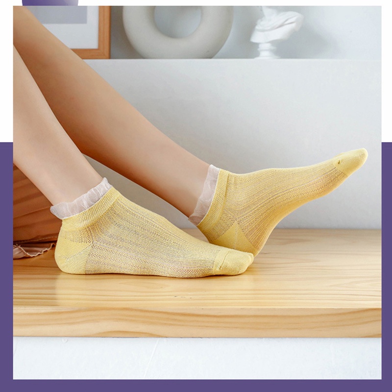 Vớ ngắn lưới cổ chân siêu nữ tính