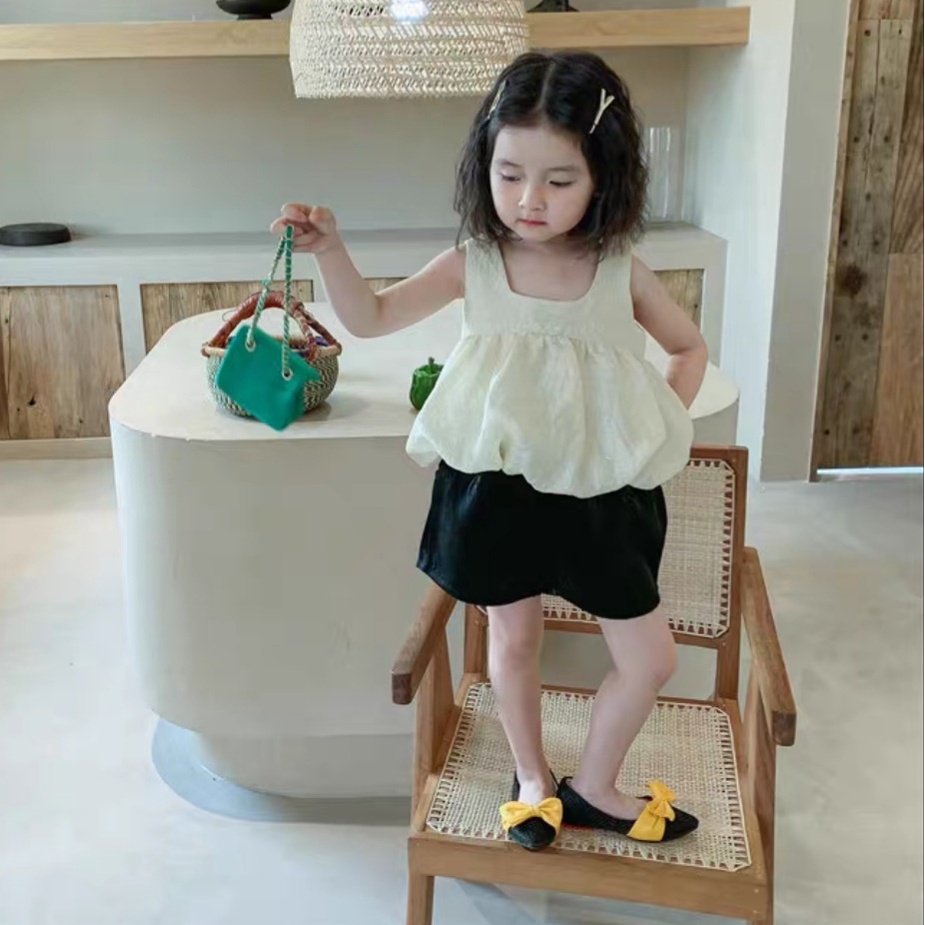 Đồ bộ 2 dây nơ lưng cho bé gái 8-18kg