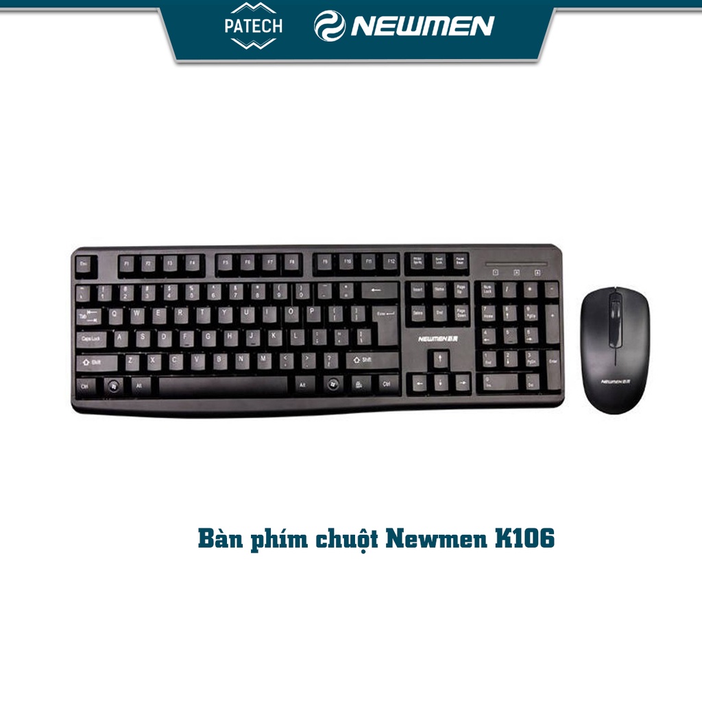 ˂PATECH˃ Bộ bàn phím chuột máy tính không dây NEWMEN K106 - Hàng chính hãng
