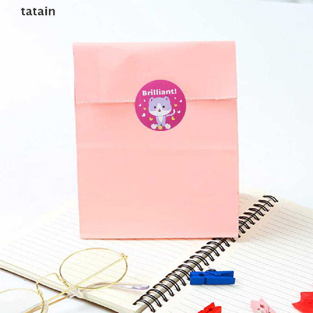 Cuộn 500 miếng dán phần thưởng hình động vật hoạt hình cho học sinh CVX