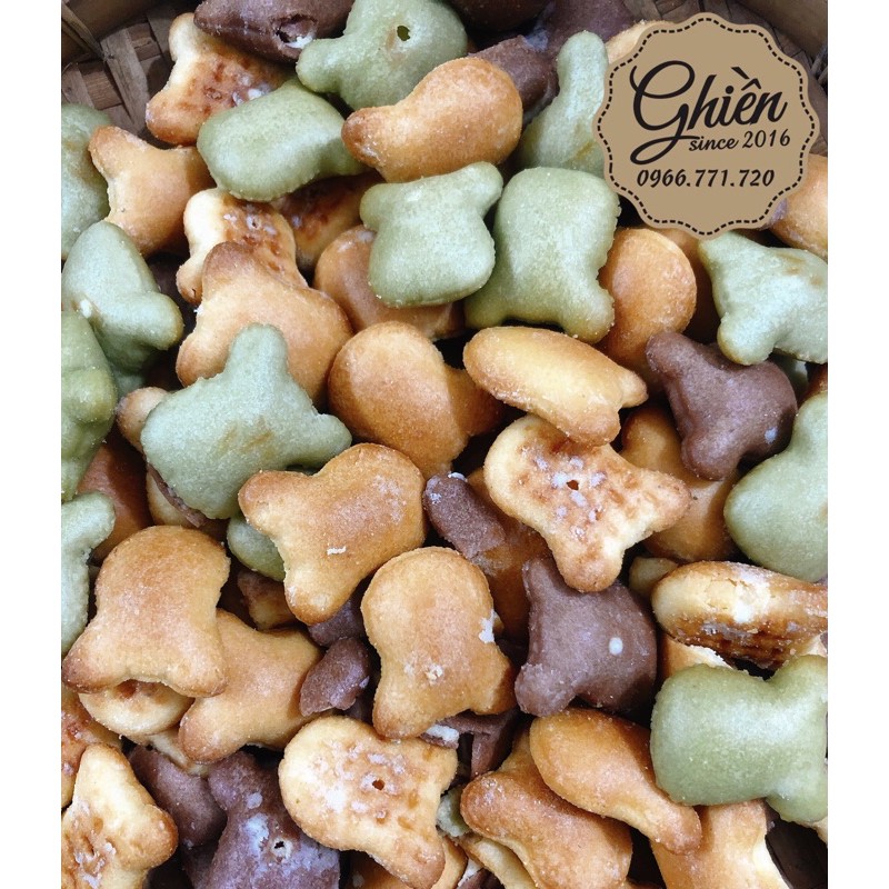 Bánh gấu mix 3 vị thơm ngon hộp 600gram, Đồ ăn vặt Sài Gòn