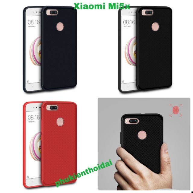 Xiaomi Mi5x ốp lưng dẻo vân caro ( chống vân tay mồ hôi )