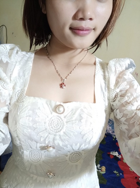 Váy thiết kế,DVC váy xòe phối ren trắng hoa nổi cao cấp có ảnh thật chuẩn fom dáng ảnh video đôc quyền shop | BigBuy360 - bigbuy360.vn