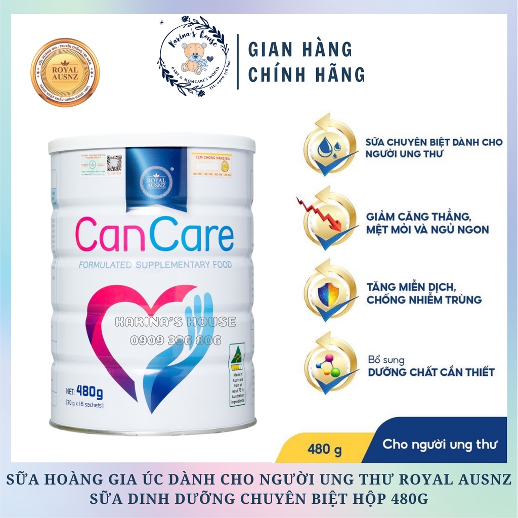 Sữa Hoàng Gia Úc Dành Cho Người Ung Thư ROYAL AUSNZ Sữa Dinh Dưỡng Chuyên Biệt Hộp 480g