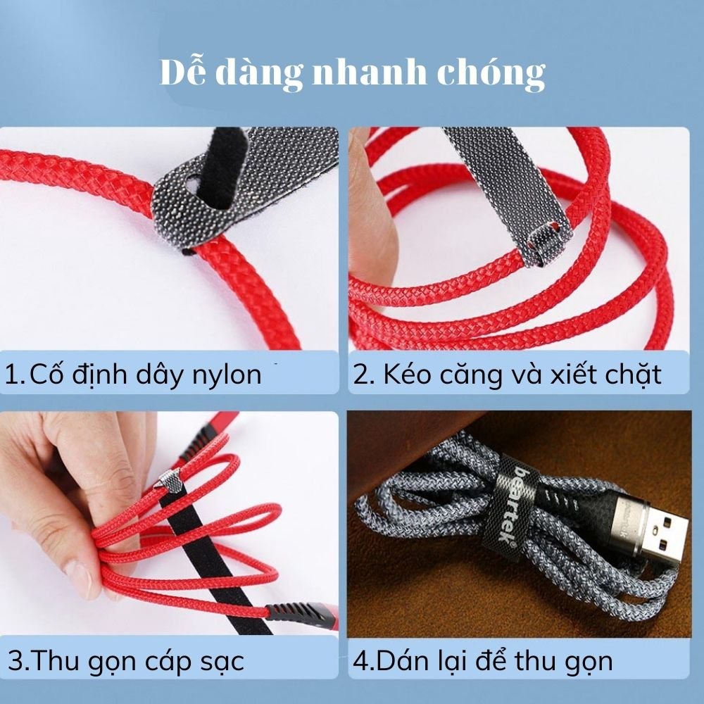 Dây quấn cáp Beartek chống rối tiện lợi