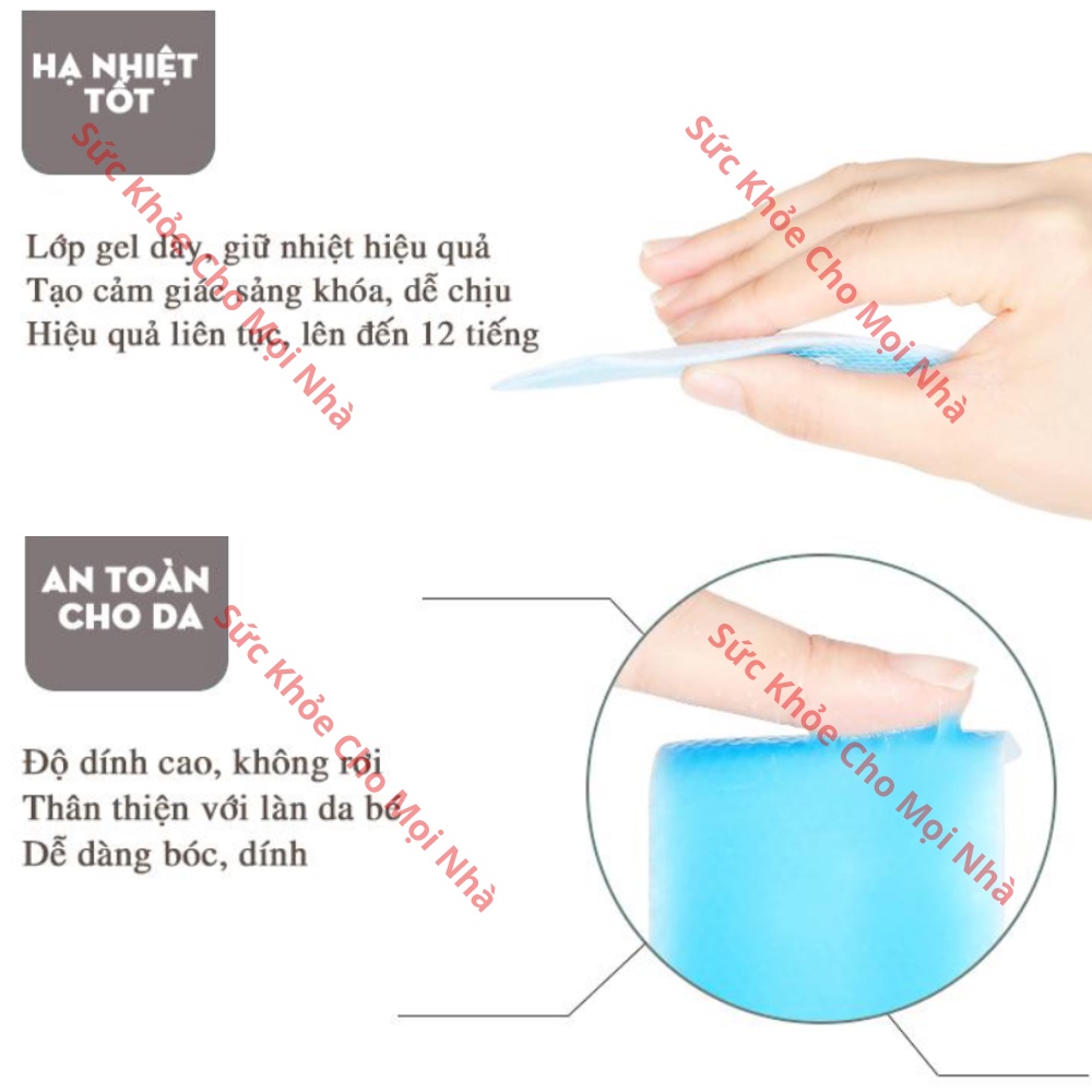 Miếng dán hạ sốt Cooltana.Hỗ trợ hạ nhiệt giảm sốt làm mát tự nhiên cho bé hộp 6 miếng suckhoechomoinha