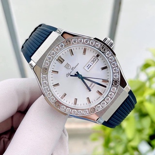 Đồng hồ nam Olym Pianus OP990-45 chính hãng - Dây cao su, mặt trắng, vỏ trắng