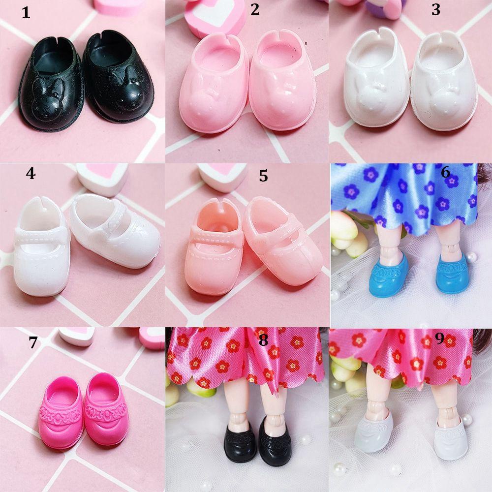 Set 4 Đôi Dép Thời Trang Đa Năng Màu Cầu Vồng Cho Búp Bê 10 Kiểu 1/8