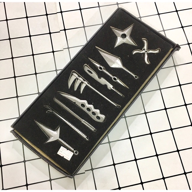 Bộ kunai tiêu naruto bản thu nhỏ gồm 10 món
