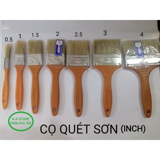Cọ quét sơn / chổi quét sơn cán nhựa 0.5 / 1 / 1.5 / 2 / 2.5 / 3 / 4inch