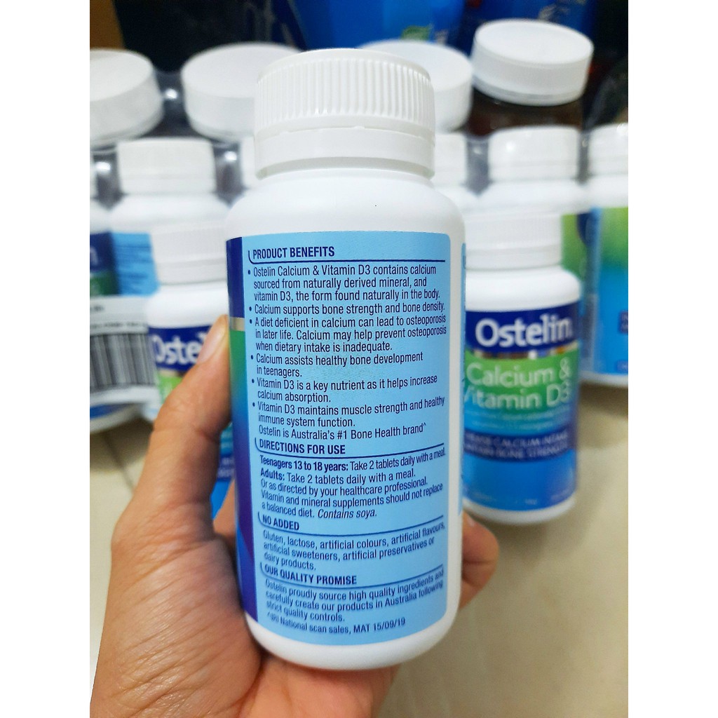 date 2025 - Viên uống Ostelin Calcium &amp; Vitamin D3 cho bà bầu chai 130 viên của Úc