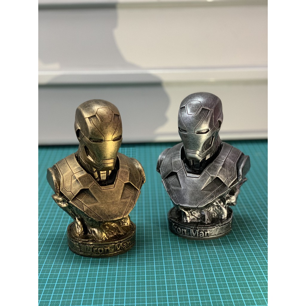 Mô hình tượng bán thân Iron Man Tony Stark MK 46 MK-46 MK46 cao 18cm mô phỏng mẫu nhân vật Người Sắt Marvel Avengers